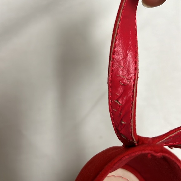 Anne Michelle, Red, Open Toe, Ankle Strap Heels, Size 10 - Picture 10 of 16